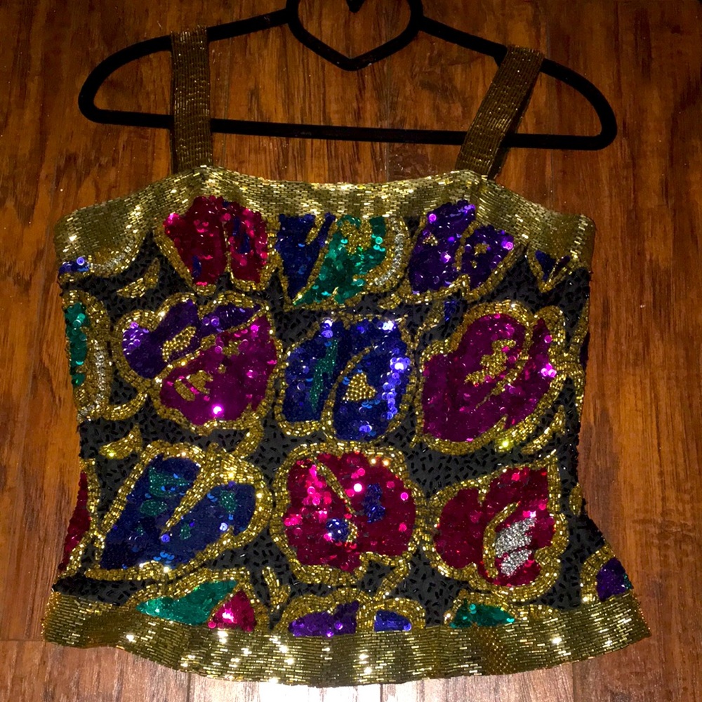 Neiman Marcus Sequin Blouse
